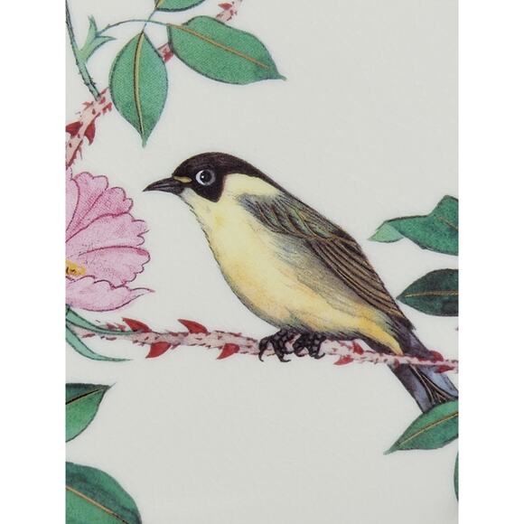 Satsuma White Eyed Warbler Plate Wall Decor 7 1/2" The Flowering Of Spring Japan - Picture 3 of 14